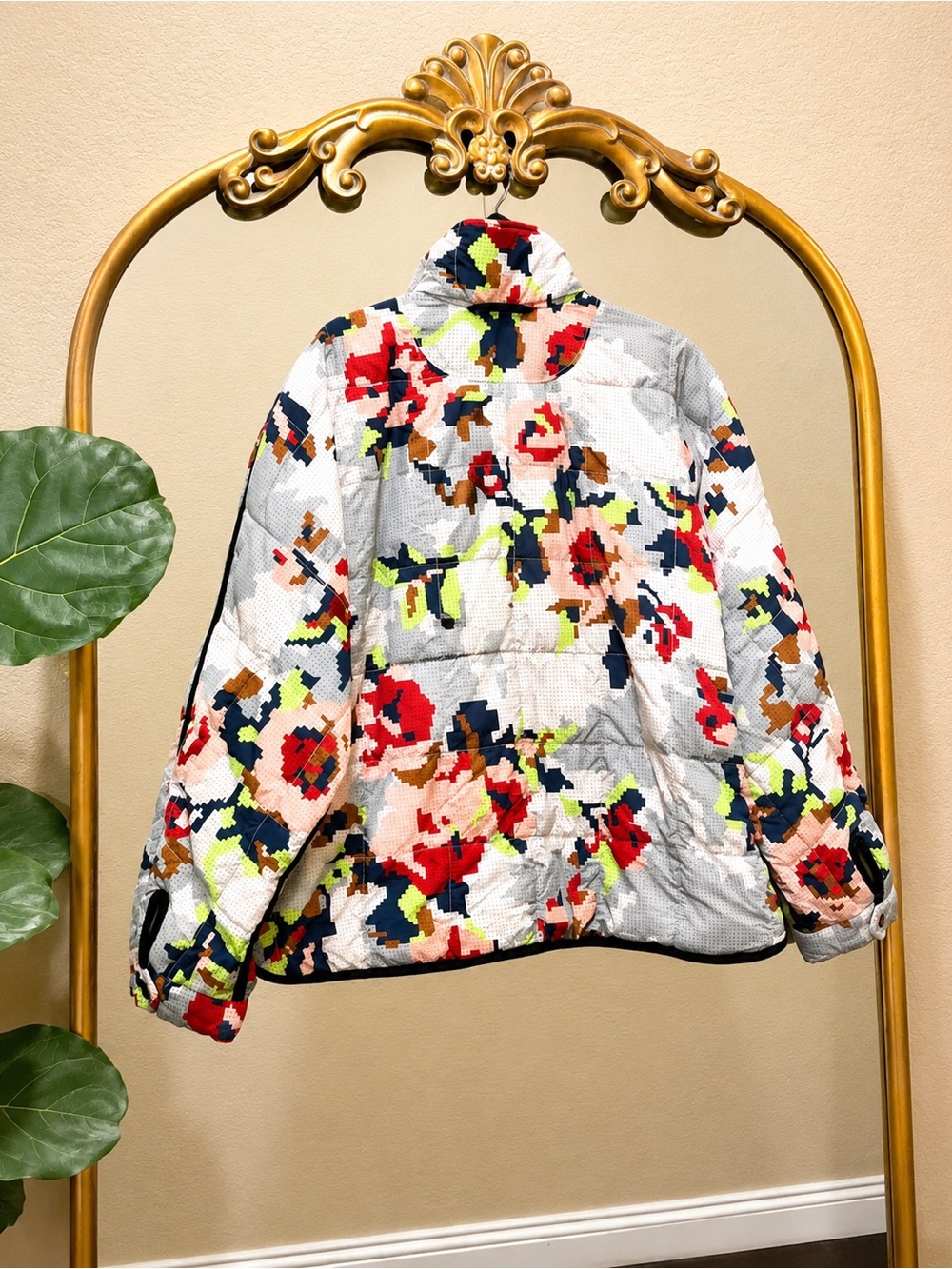 FP Movement by Free People Pippa Printed Packable Puffer Jacket Size L - Picture 5 of 10